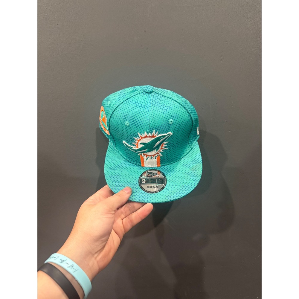 New Era 9FIFTY Miami Dolphins Aqua Snapback Hat NFL Side Patch Cap